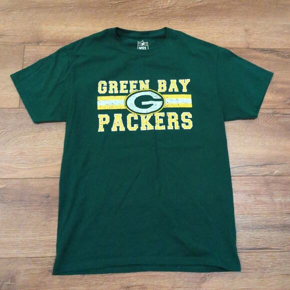 NFL Green Bay Packers Men's Medium Short Sleeve Shirt Wisconsin Green Football - Picture 1 of 6